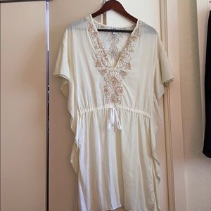 Free People Embroidered Drawstring Dress/Cover Up